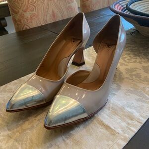 Fluevog Big Presence D’orsay pump in Nude, size 11.5